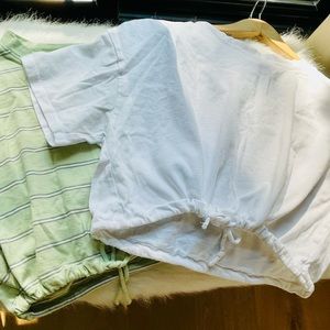 Forever 21 baggy, cropped, drawstring waist.